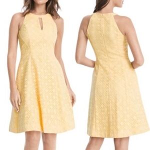 White House Black Market Sunny Yellow Midi Dress